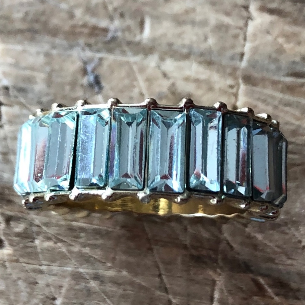 Pale Blue Baublebar size 9 Cocktail Ring